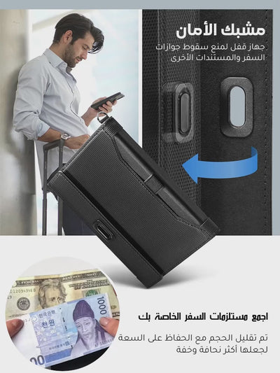 محفظة جواز سفر عملية متعددة الوظائف